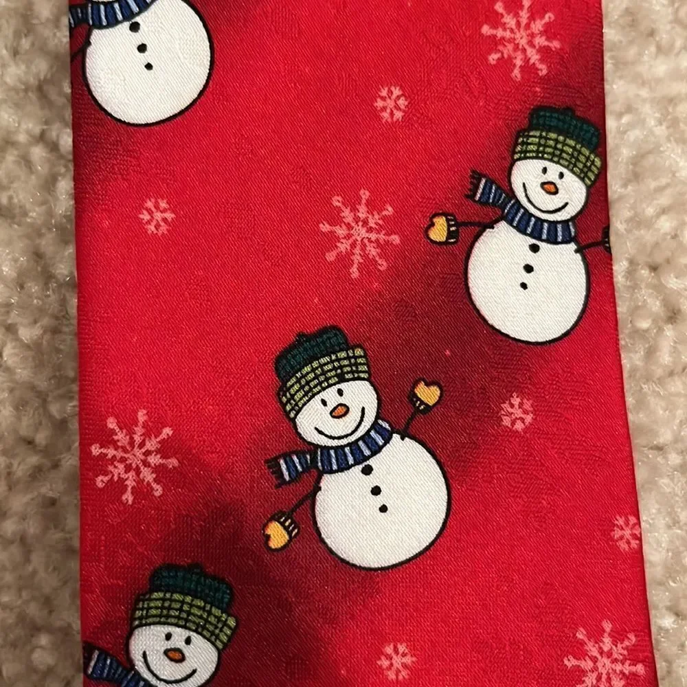 KIDS CHRISTMAS SNOWMAN TIE
